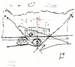 Barcelona, en un dibujo de Carlos Martí / E.Valero